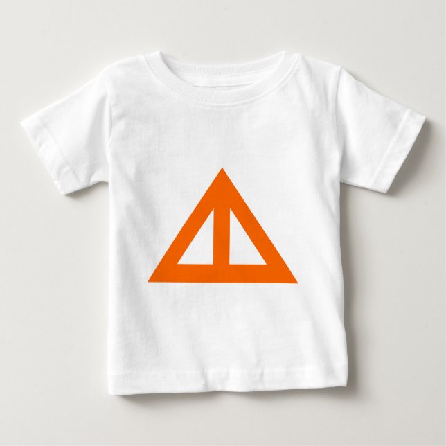 Camiseta Para Bebê Seta Triangular Dividida (Frente)