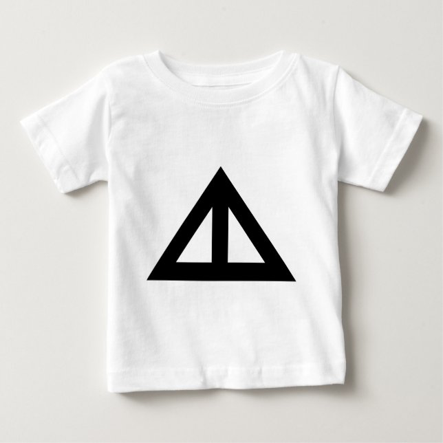 Camiseta Para Bebê Seta Triangular Dividida (Frente)
