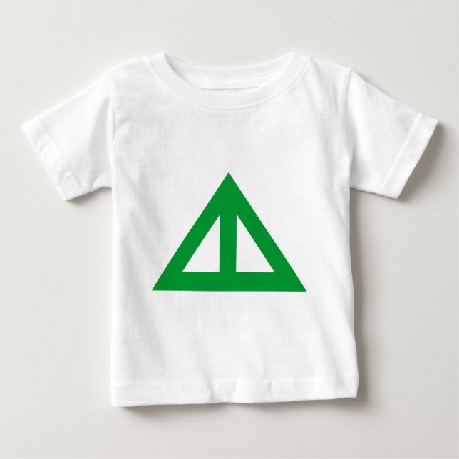 Camiseta Para Bebê Seta Triangular Dividida (Frente)