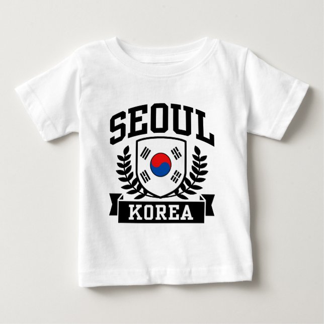Camiseta Para Bebê Seul Coreia (Frente)