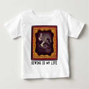 Camiseta Para Bebê Sewing é minha vida