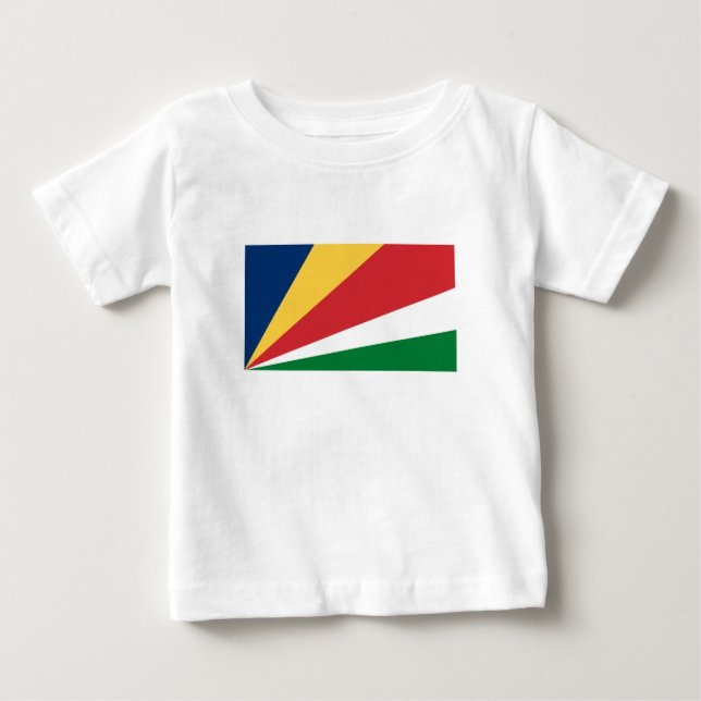 Camiseta Para Bebê Seychelles Flag (Frente)