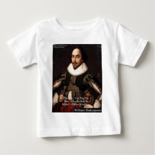 Camiseta Para Bebê Shakespeare "Dê Infinitamente" Presentes de Citaçã