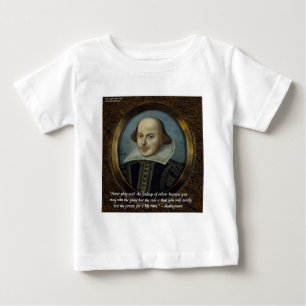 Camiseta Para Bebê Shakespeare e sua citação de sentimentos famosos