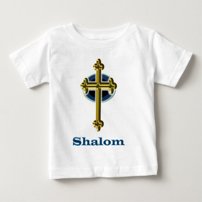 Camiseta Para Bebê Shalom (Frente)