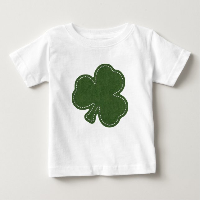 Camiseta Para Bebê Shamrock irlandês Dia de São Patrício (Frente)