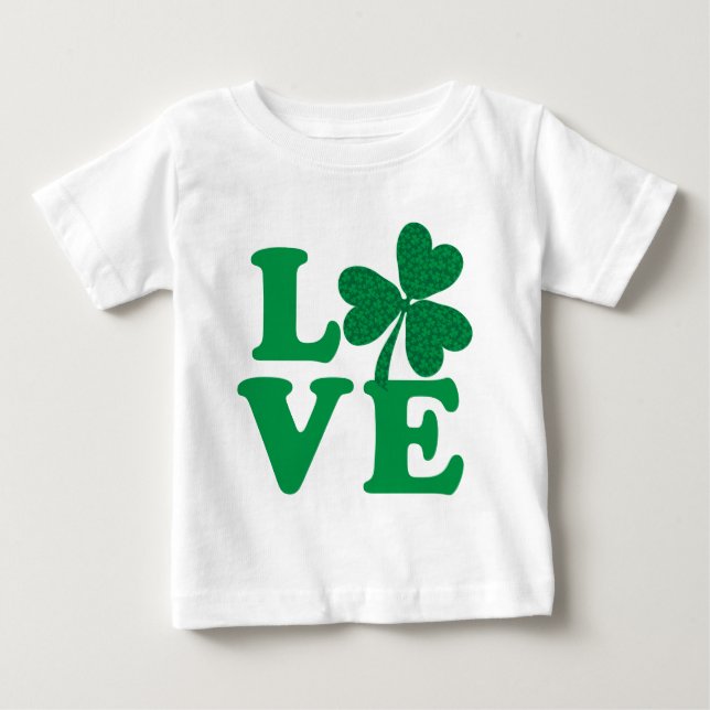 Camiseta Para Bebê Shamrock LOVE (Frente)