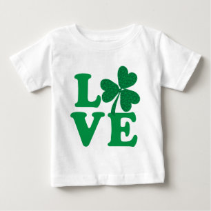 Camiseta Para Bebê Shamrock LOVE
