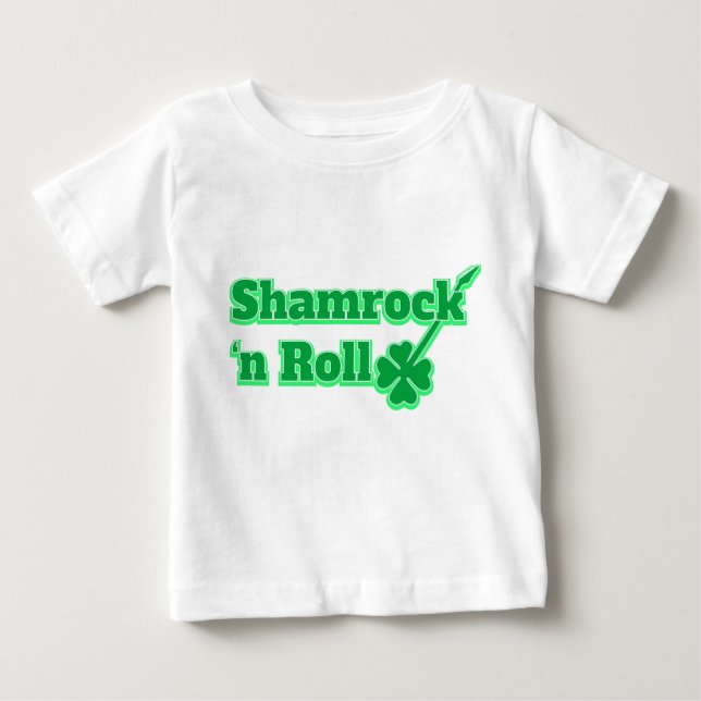 Camiseta Para Bebê Shamrock 'n Roll (Frente)