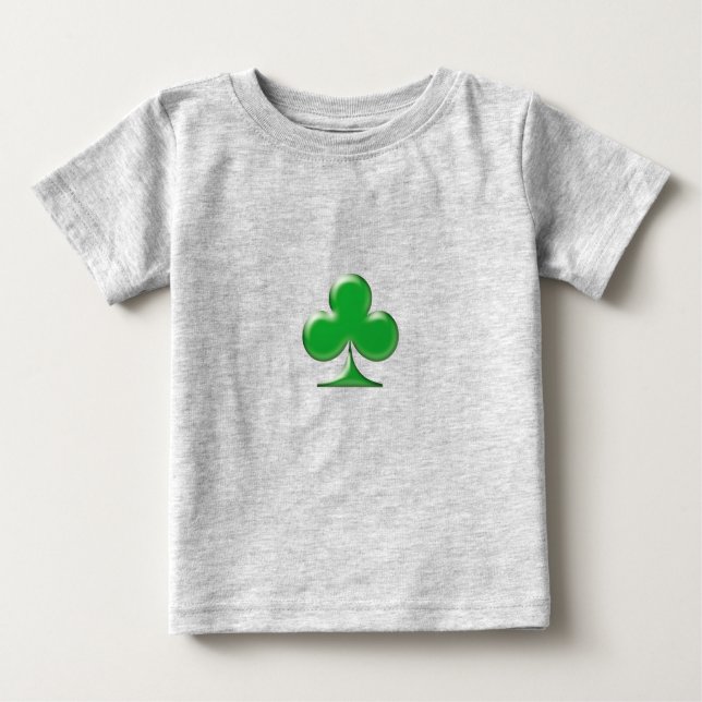 Camiseta Para Bebê Shamrock Verde Irlandês do Dia de São Patrício (Frente)
