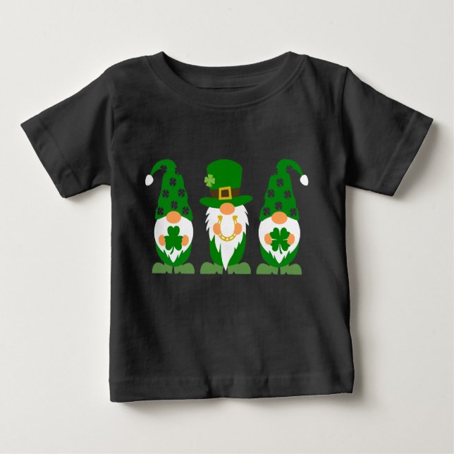 Camiseta Para Bebê Shamrocks - Um Toque de Sorte Irlandesa 🍀 (Frente)