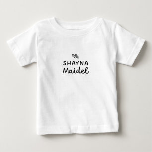 Camiseta Para Bebê Shayna Maidel iídiche 