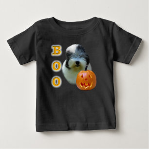 Camiseta Para Bebê Sheepdog Halloween Boo