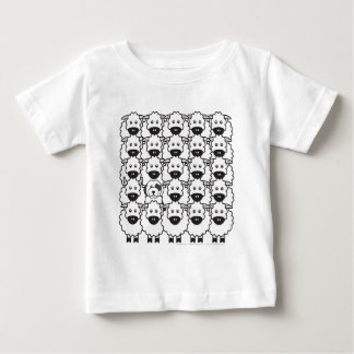 Camiseta Para Bebê Sheepdog inglês velho nos carneiros