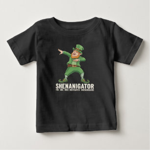 Camiseta Para Bebê Shenanigator Dabbing Leprechaun Dia de São Patríci