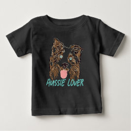 Camiseta Para Bebê Shepherd Lover australiano