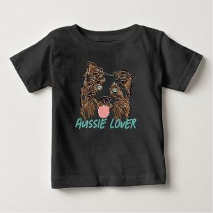 Camiseta Para Bebê Shepherd Lover australiano