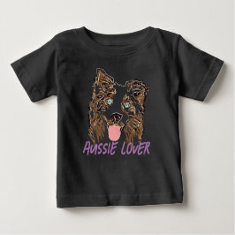 Camiseta Para Bebê Shepherd Lover australiano