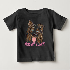Camiseta Para Bebê Shepherd Lover australiano
