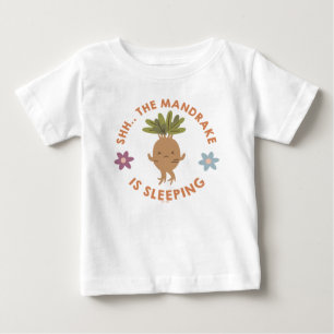 Camiseta Para Bebê Shh.. A Mandrágora Está Dormindo
