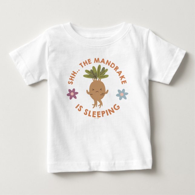 Camiseta Para Bebê Shh.. A Mandrágora Está Dormindo (Frente)