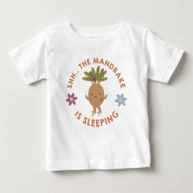 Camiseta Para Bebê Shh.. The Mandrake Is Sleeping (Frente)
