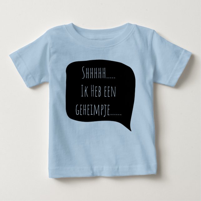 Camiseta Para Bebê shhh...Ik heb een geheimpje..grote broer (Frente)