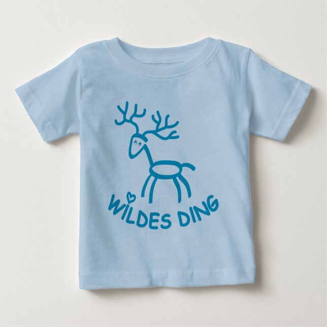 Camiseta Para Bebê shirt hirsch geweih hirschgeweih elch ferozmente (Frente)