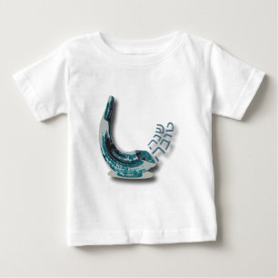 Camiseta Para Bebê Shofer azul Shana Tova
