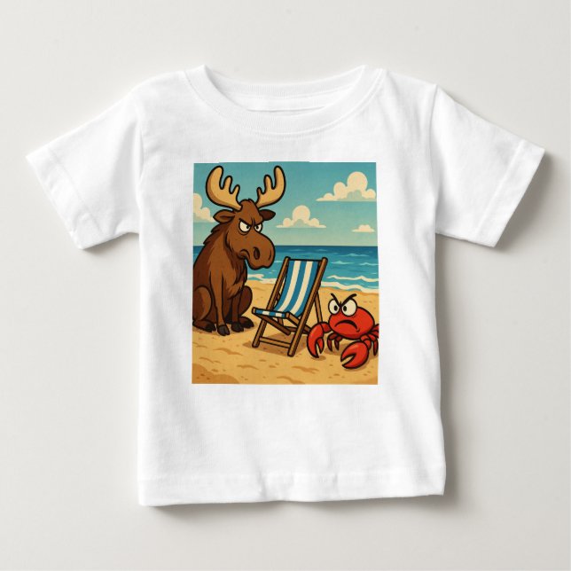 Camiseta Para Bebê Shoreline Showdown – Who Gets the Seat? Kids Tee (Frente)