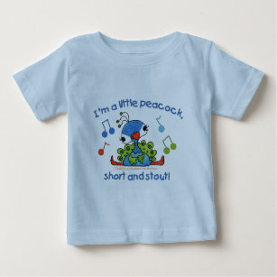 Camiseta Para Bebê Short pequeno e cerveja de malte do pavão