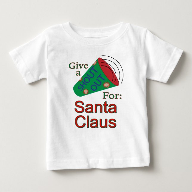 Camiseta Para Bebê Shout Out for Papai Noel (Frente)