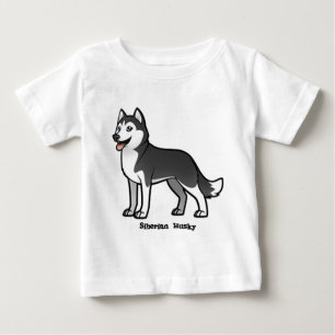 Camiseta Para Bebê Siberian Husky