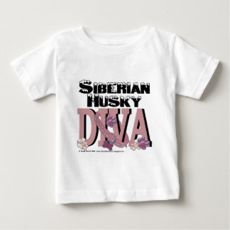 Camiseta Para Bebê Siberian Husky DIVA