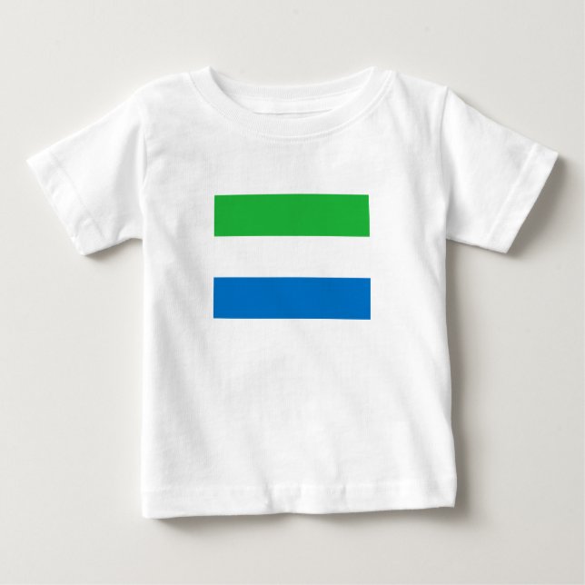 Camiseta Para Bebê Sierra Leone Flag (Frente)