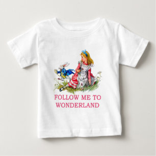 CAMISETA PARA BEBÊ SIGA-ME AO PAÍS DE AS MARAVILHAS