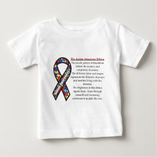Camiseta Para Bebê Significado da fita do autismo