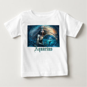 Camiseta Para Bebê Signo Zodiacal de Aquário