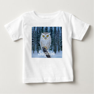 Camiseta Para Bebê Silent Watch - Norte Winter Woods Cinza Owen