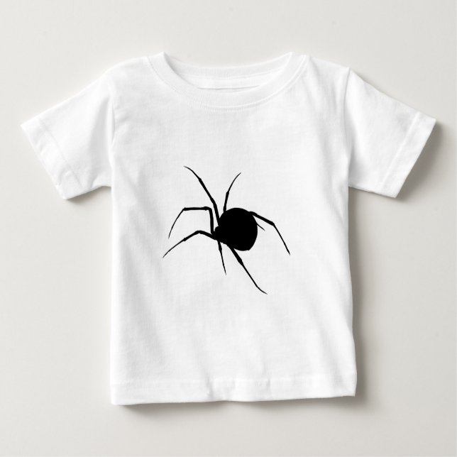 Camiseta Para Bebê Silhouette de aranha (Frente)