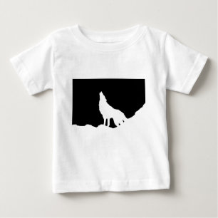 Camiseta Para Bebê Silhouette de Pop de Arte Negra e Branca Única