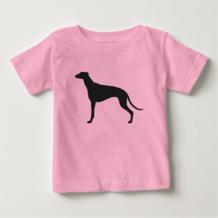 Camiseta Para Bebê Silhueta de Galgo