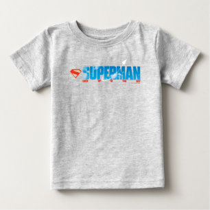 Camiseta Para Bebê Silhueta do Superman Voando pelo Céu