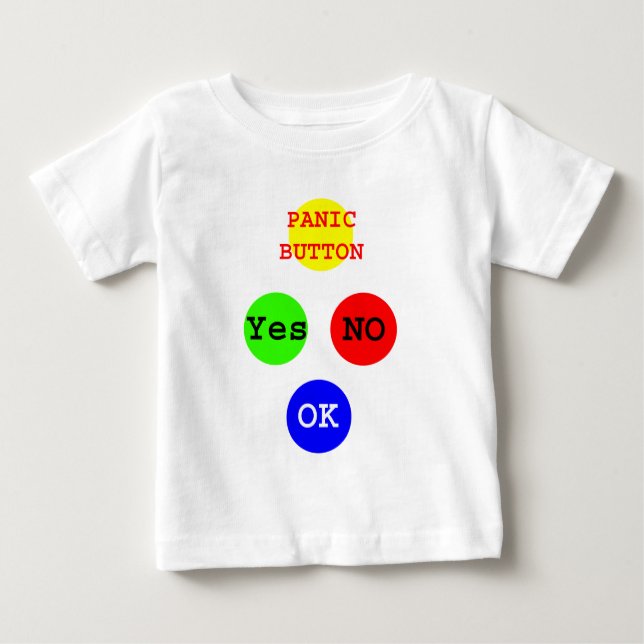 Camiseta Para Bebê Sim nenhuns botões os presentes de Zazzle do MUSEU (Frente)