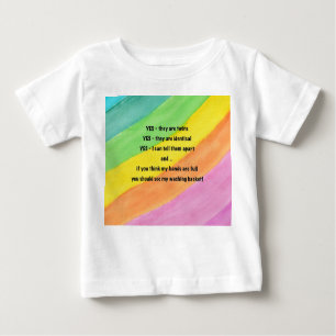 Camiseta Para Bebê "Sim, são gêmeos" Rainbow Baby T-shirt