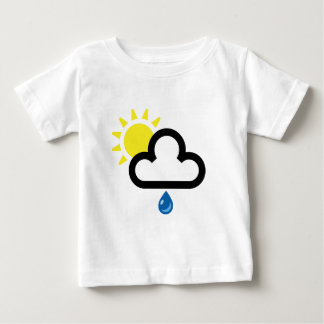 Camiseta Para Bebê Símbolo da chuva de Sun da nuvem