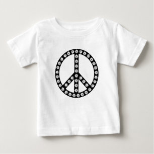 Camiseta Para Bebê Símbolo Daisy Peace
