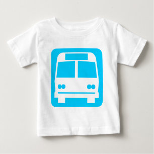 Camiseta Para Bebê Símbolo de barramento - Azul-céu