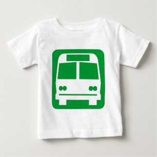 Camiseta Para Bebê Símbolo de barramento - Verde-grama