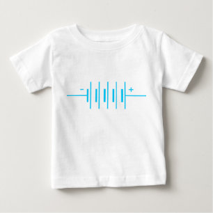 Camiseta Para Bebê Símbolo de Baterias